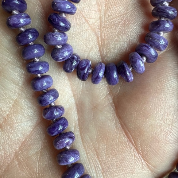 Jessica Winzelburg Beaded Smooth Charoite Necklace - Picture 2 of 7